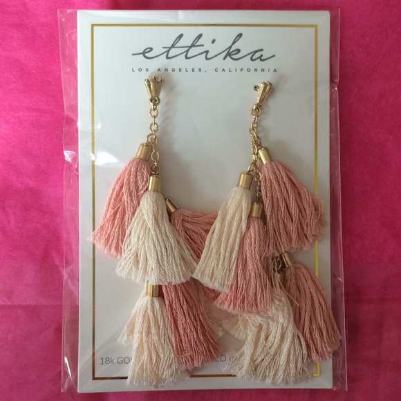NIB Ettika Tassel Earrings - Picture 2 of 3